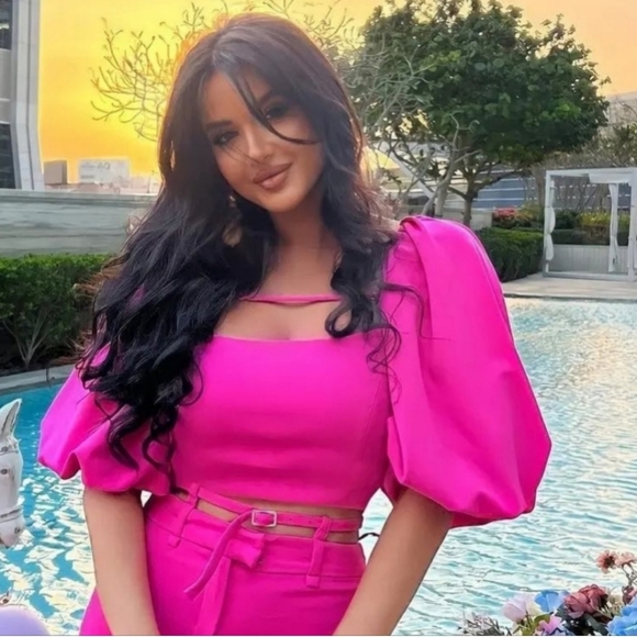 Zara Tops - Zara * crop balloon top pink Voluminous Puff